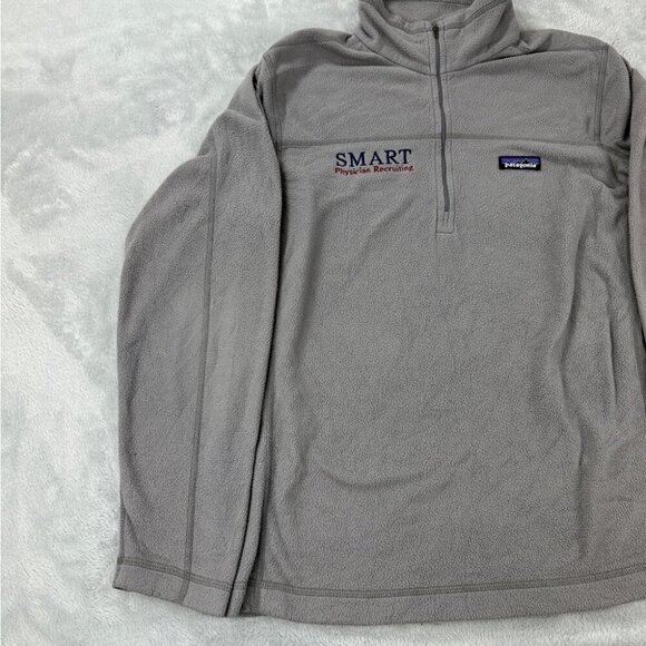Patagonia Men's Micro D Fleece Pullover Grey Half Zip Sweater Size Medium - Picture 13 of 16